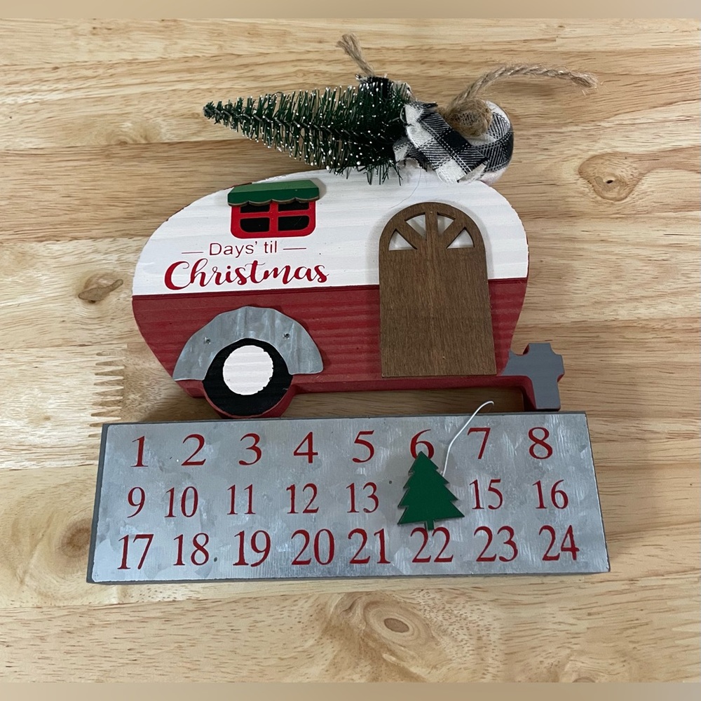 Camper Trailer Magnetic Advent Calendar Days to Christmas